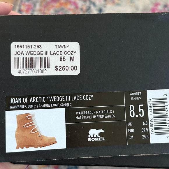 NWT - Sorel Joan of Arctic Wedge III Lace Cozy - Picture 4 of 5